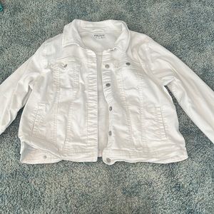 White woman’s jean jacket